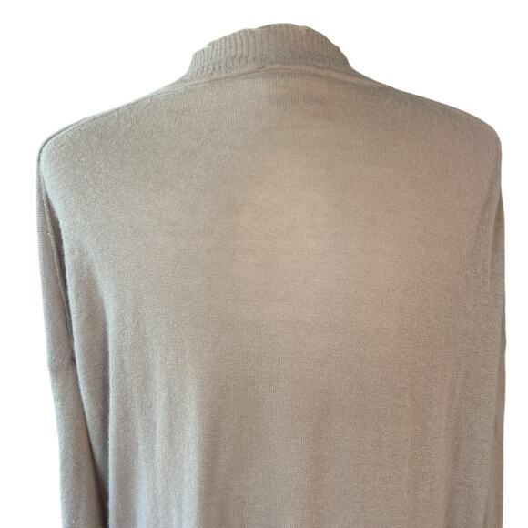 Prive 45 Cashmere? V Neck Sweater Large Tan Thrashed Designer Luxury Grunge Cozy - Picture 6 of 16